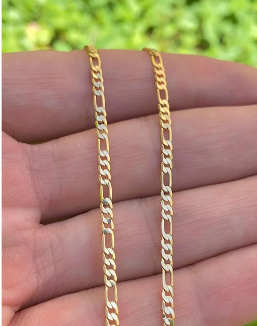 14K Gold Filled Figaro Chain Necklace 20″ and 24″ Womens Mens