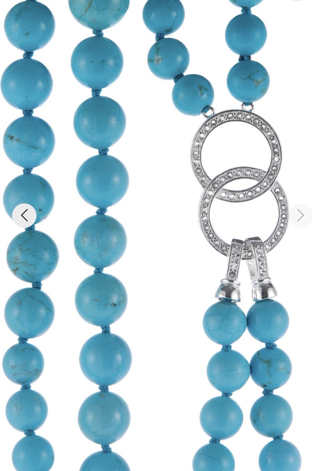 Gemporia Rare Find ~Not Enhanced~ Hubei Turquoise Necklace Sterling Silver COA