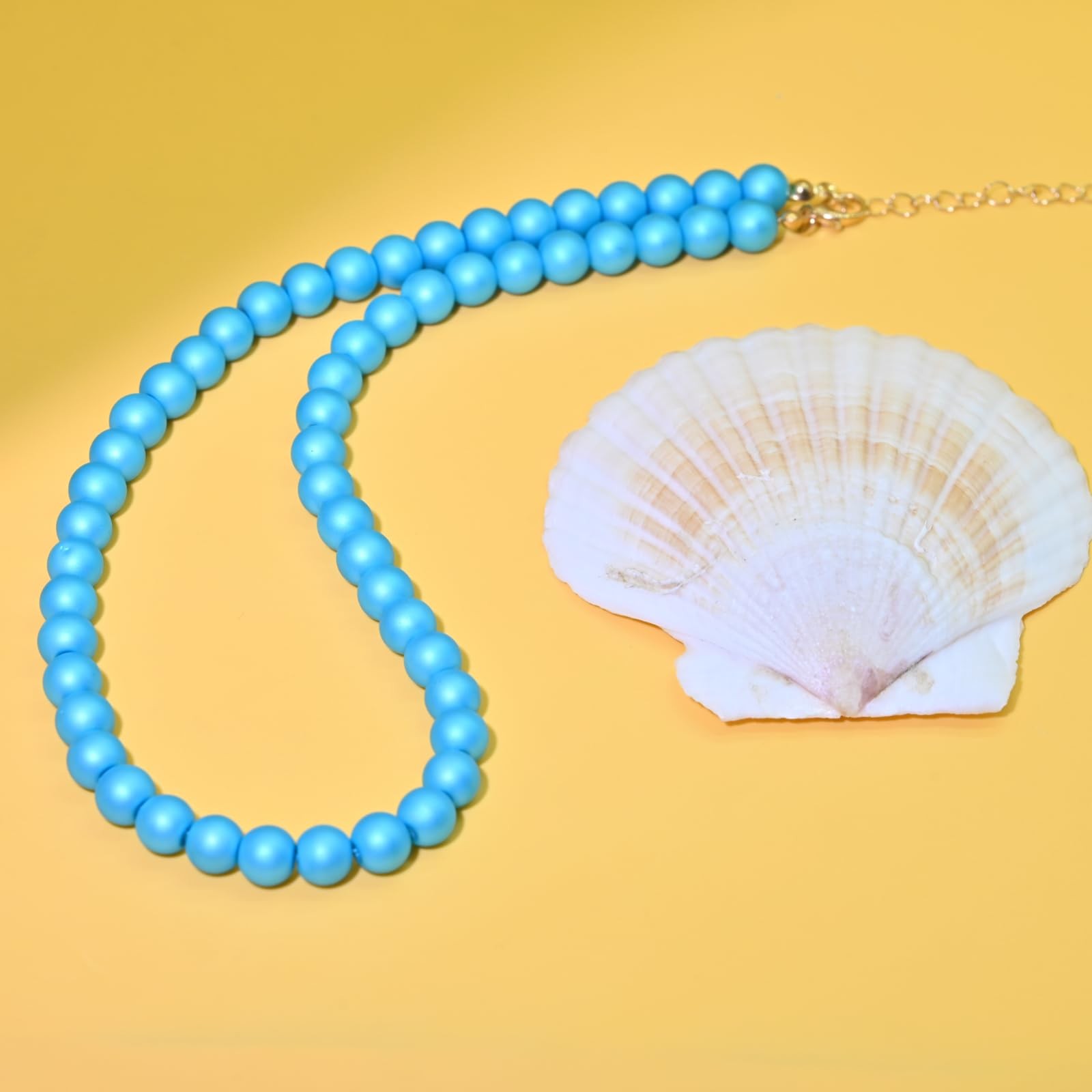 Colorful Mood Choker Baroque Bead Imitation Pearls Necklace, Women, Adults – 07