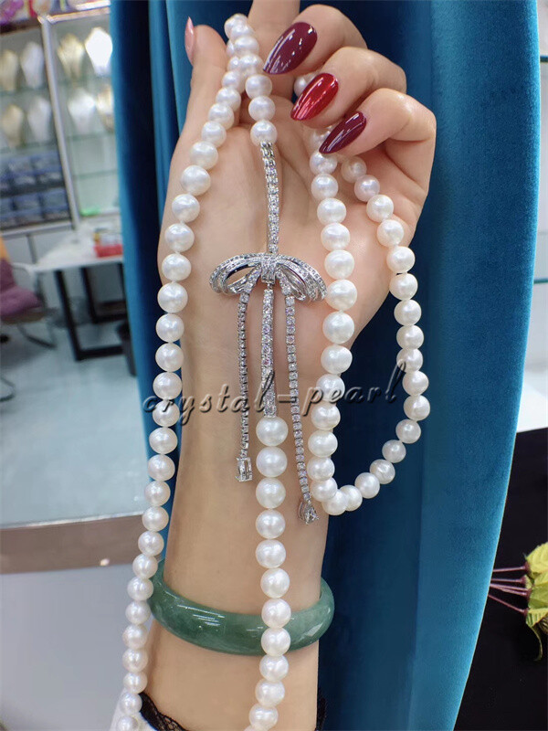 36 inch very beauthful AAA 9-8 MM SOUTH SEA WHITE PEARL NECKLACE
