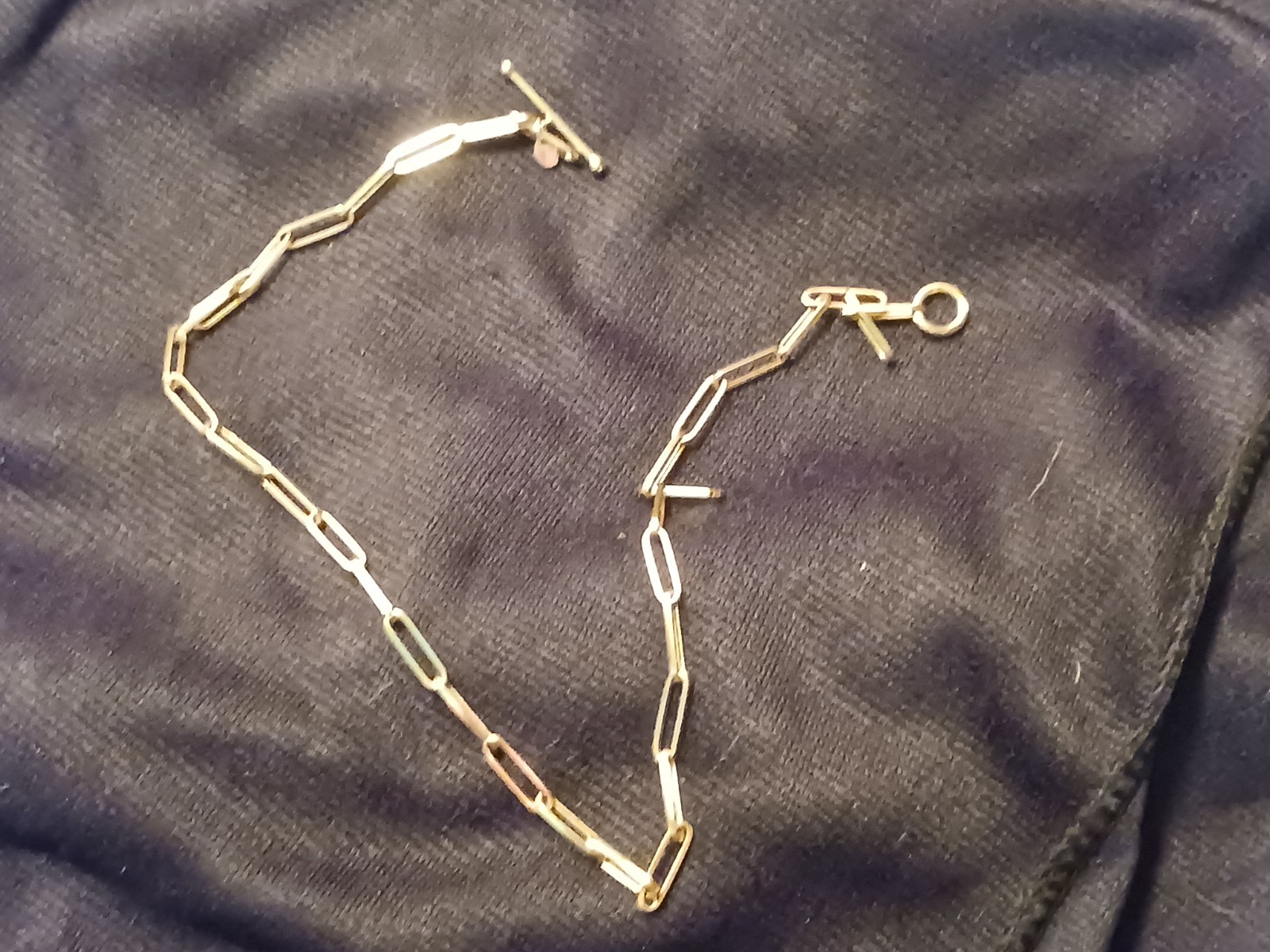 10kt yellow gold paper clip fancy chain