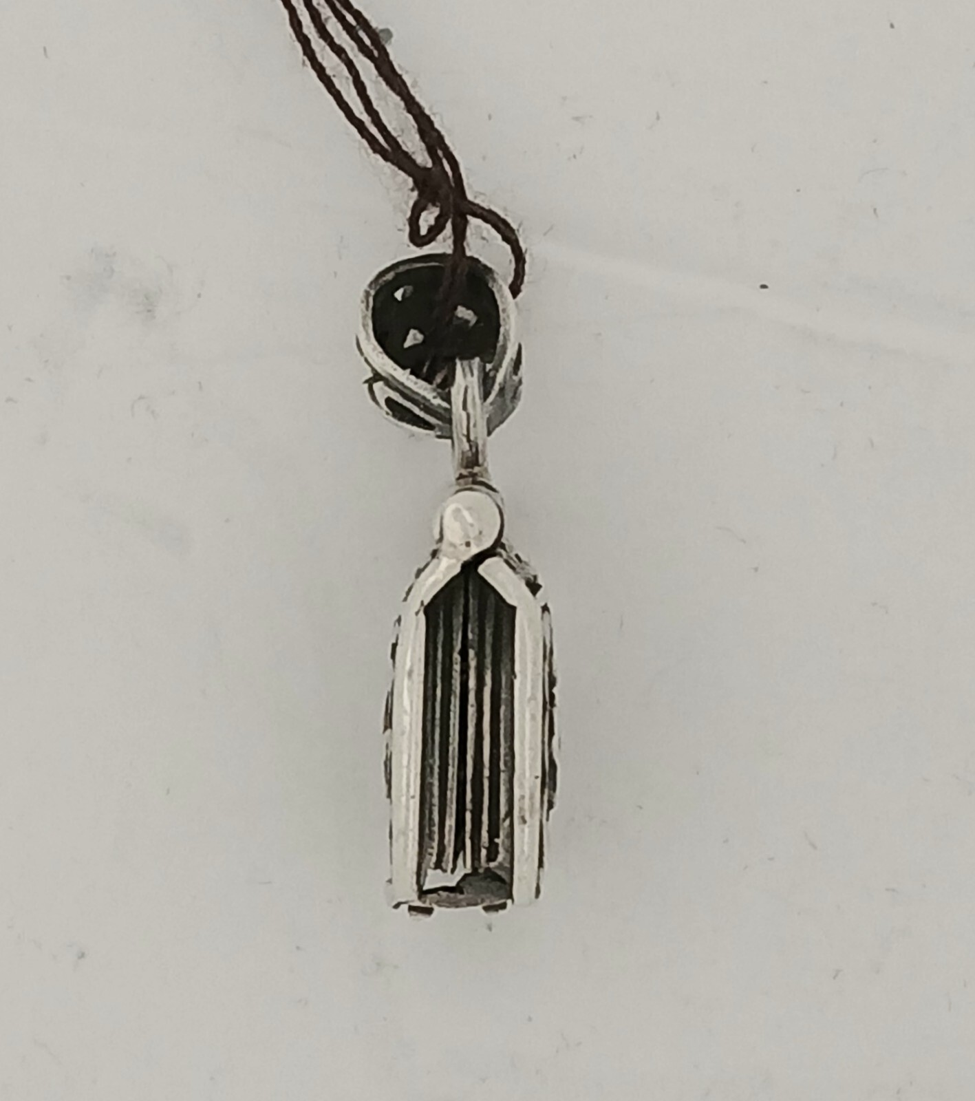 Sterling Silver Hinged Bible Prayer Box Pendant Charm with Manger Sense