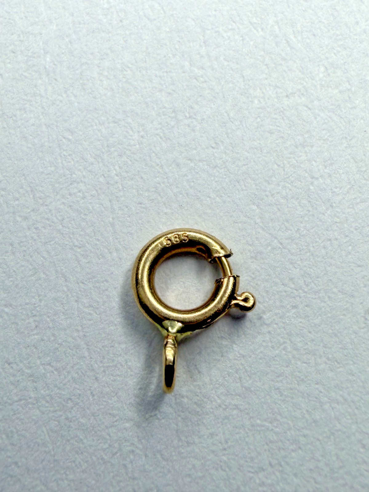 Spring Clasp 14K Solid Yellow Gold 4 mm