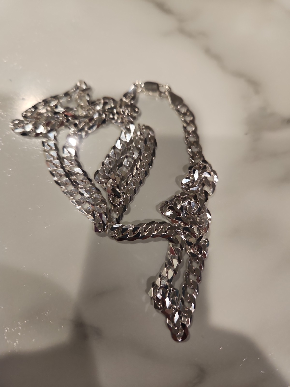925 sterling silver Cuban necklace 16grams 24″ 5mm