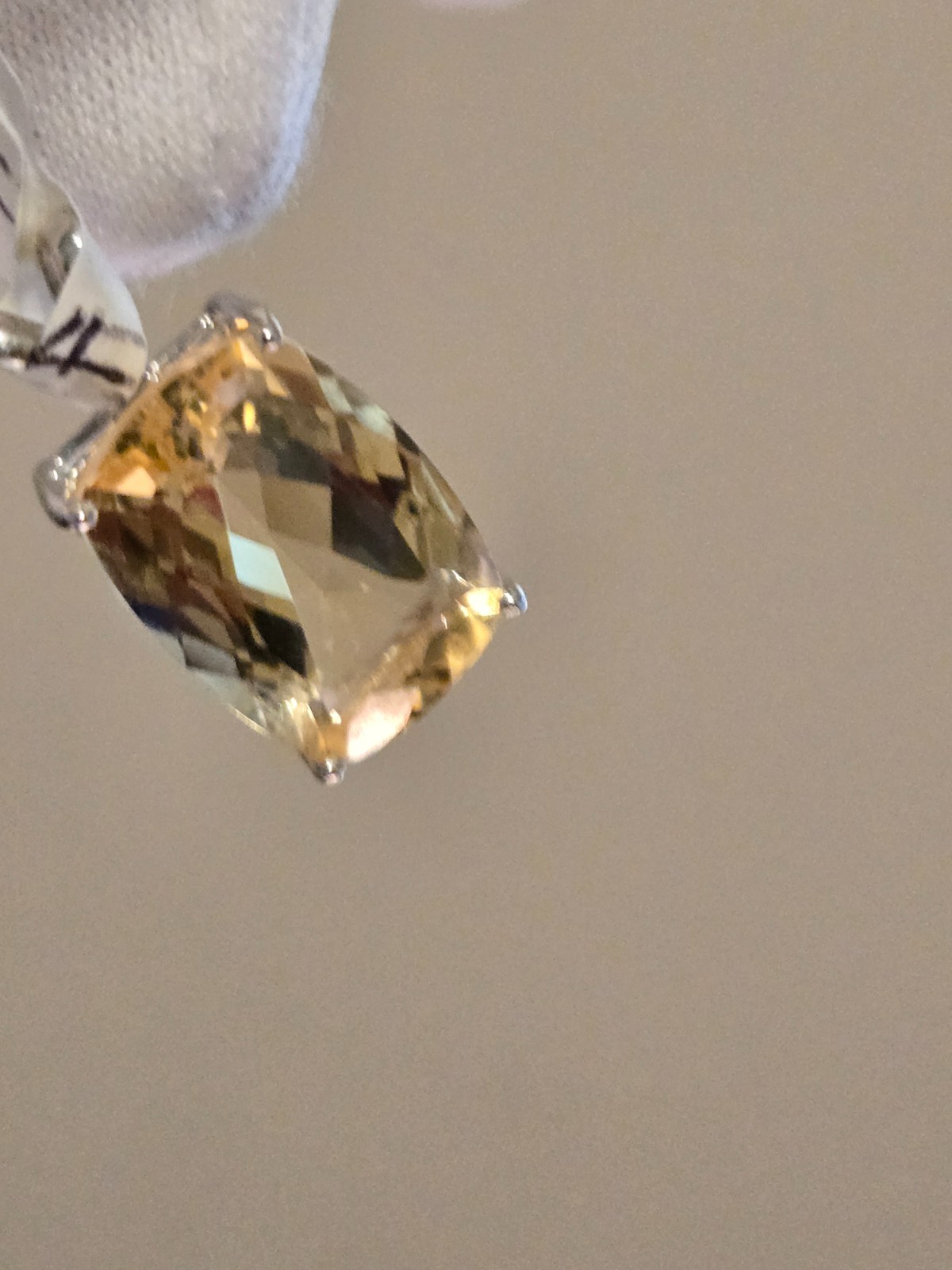 EXCELLENT CITRINE PENDANT 6.90CT NATURAL GLOWING/GREAT SATURATION/COLOR/LUSTER!
