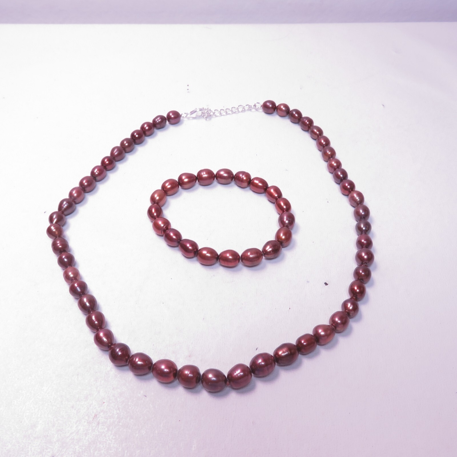 HONORA Bronze Pearl 925 Sterling Silver Necklace Bracelet