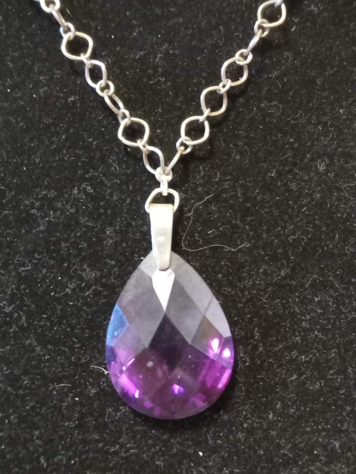 925-Ster. Necklace SAKI 20″ Unknown stones cond c pics