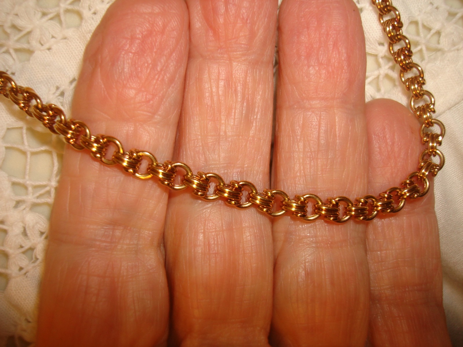 Vtg 18k Yellow Gold France Chain Necklace 23.5″ L / 5.12 mm Wide / 22.6 Grams