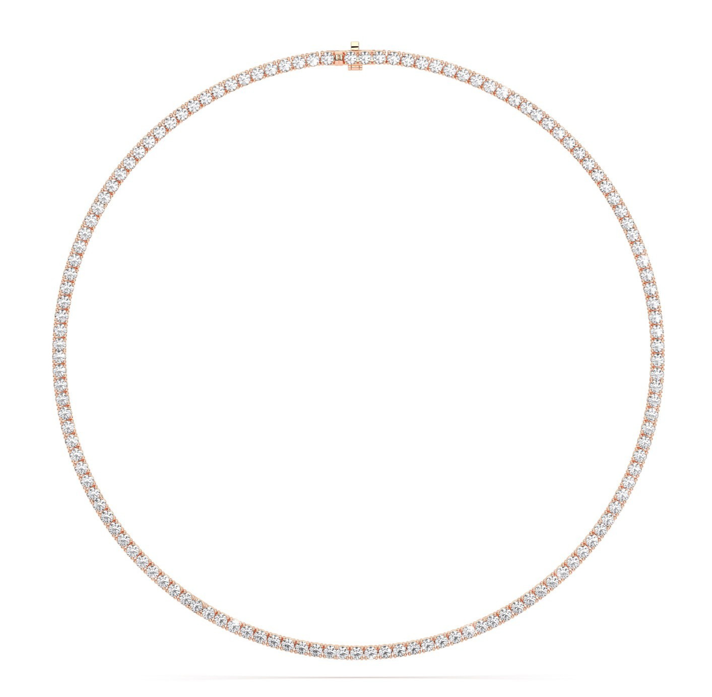 Diamond Tennis Necklace Lab Grown Diamond 5CT – 20CT – 14K Gold