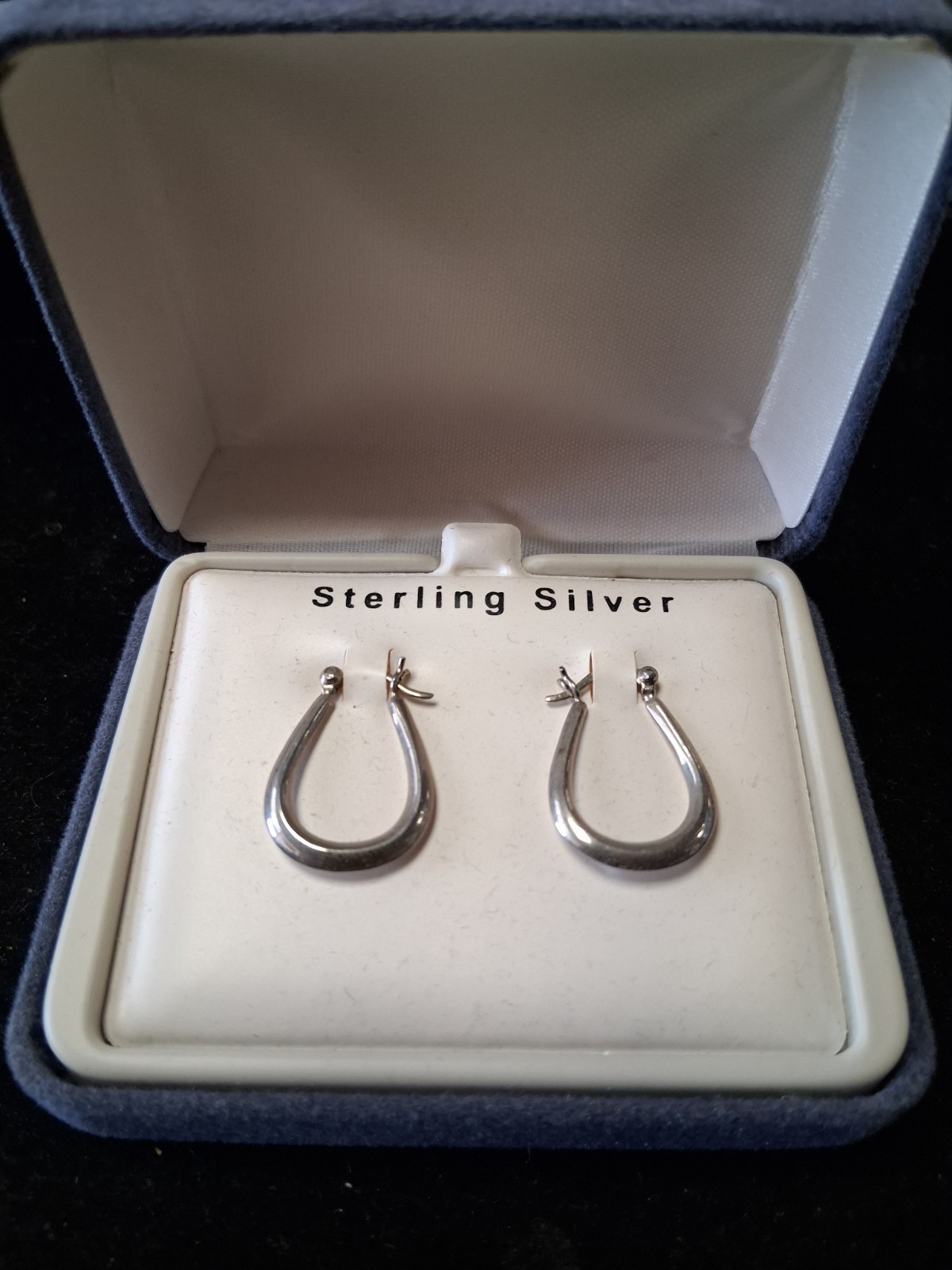Sterling Silver Hoop Earrings – new in the box originally $130.99