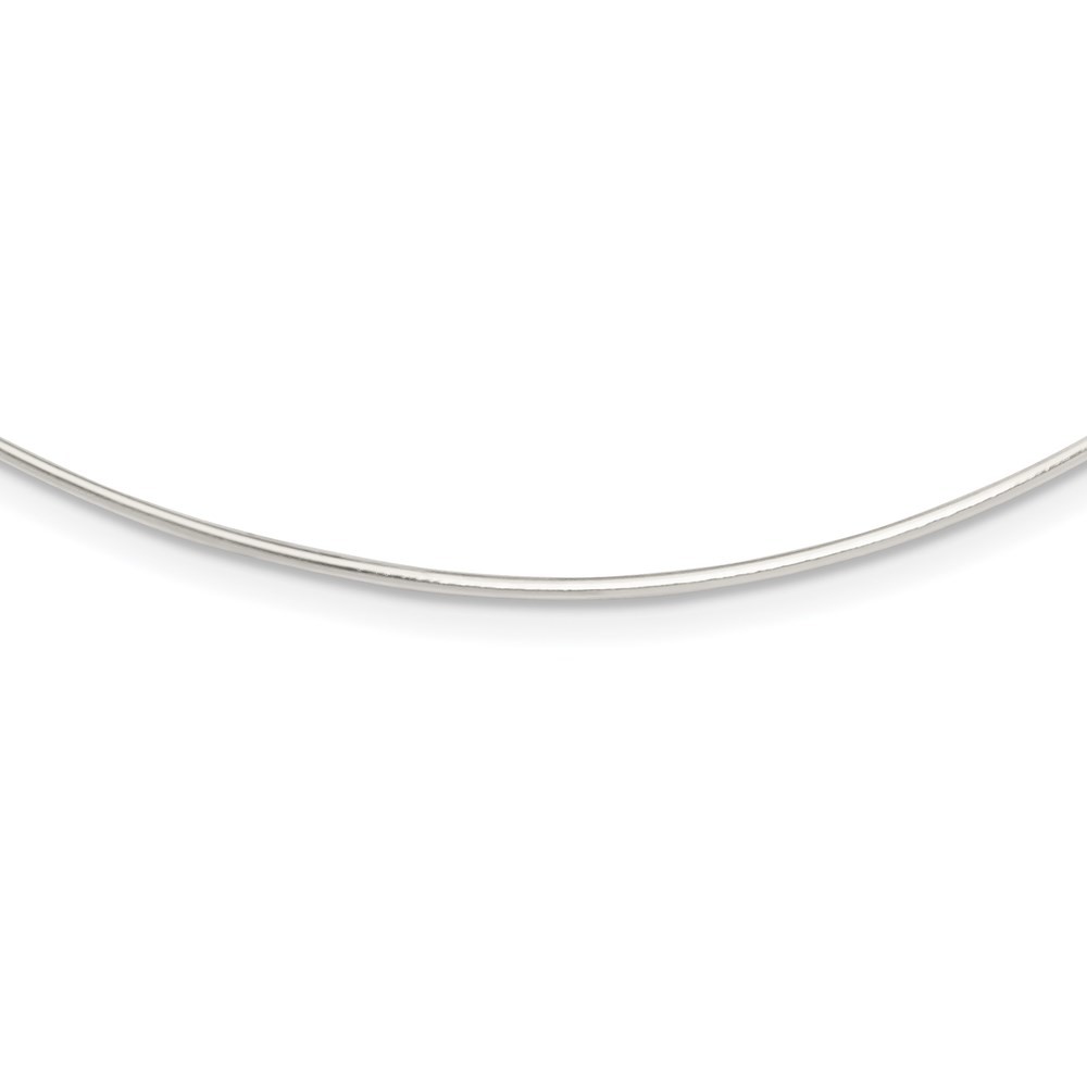 Sterling Silver Solid Polished 1.4mm Neck Wire Necklace 18″ 6.75gm