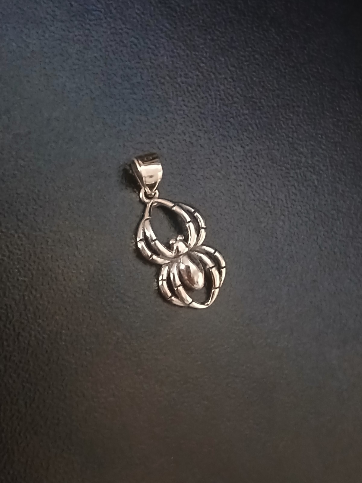 Sterling Silver 925 Spider Charm Pendant, Signed, Nature, Insects, Gothic.