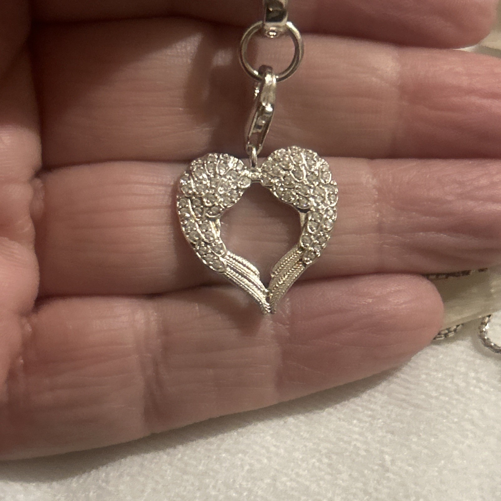 Rare Thomas Sabo 925 Silver Sparkly Clear Stone Set Heart Pendant 70cm TS Chain