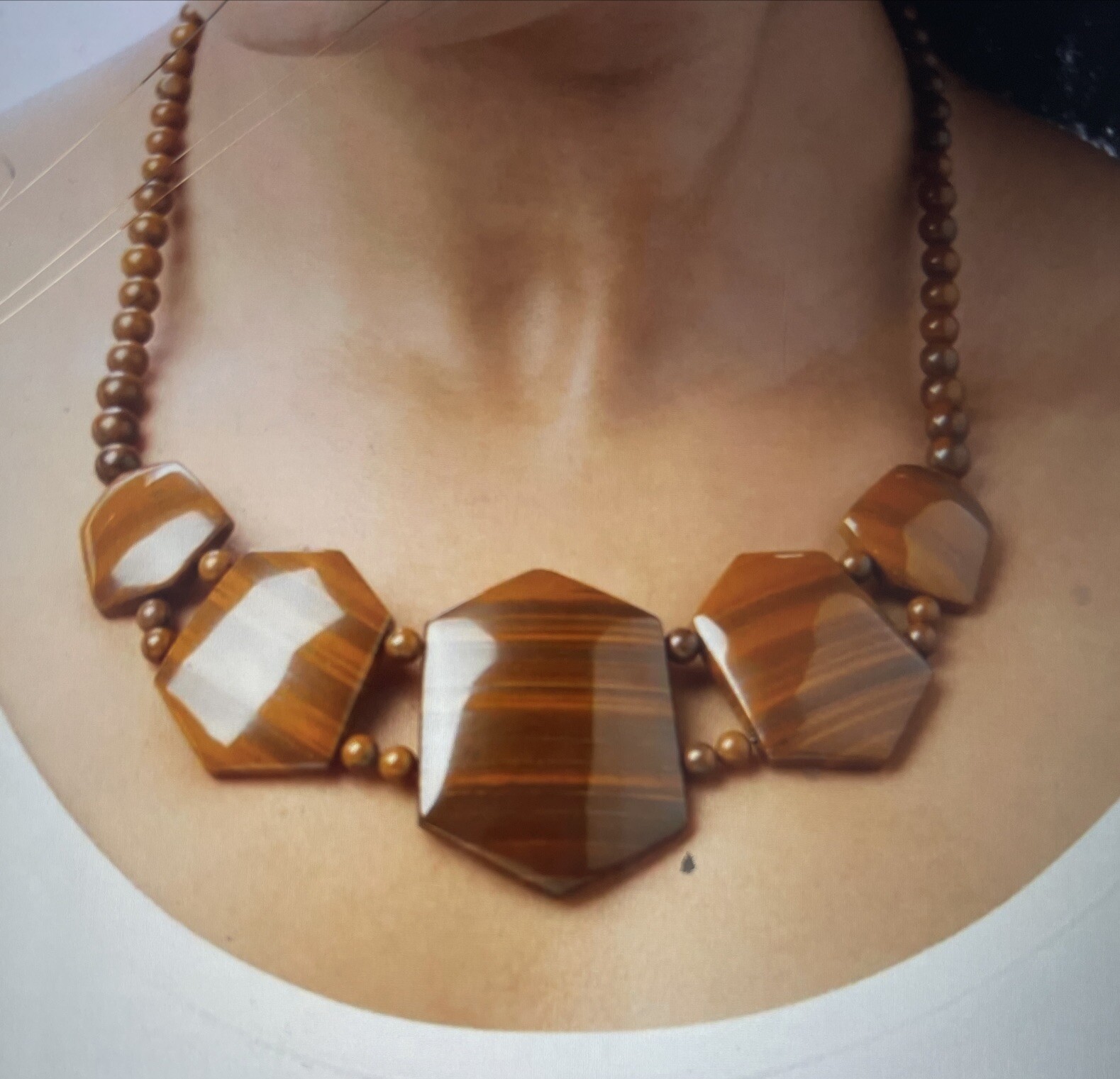 Jay King Sterling Silver Quartz Necklace 18” Wooden Beaded New In Box HSN