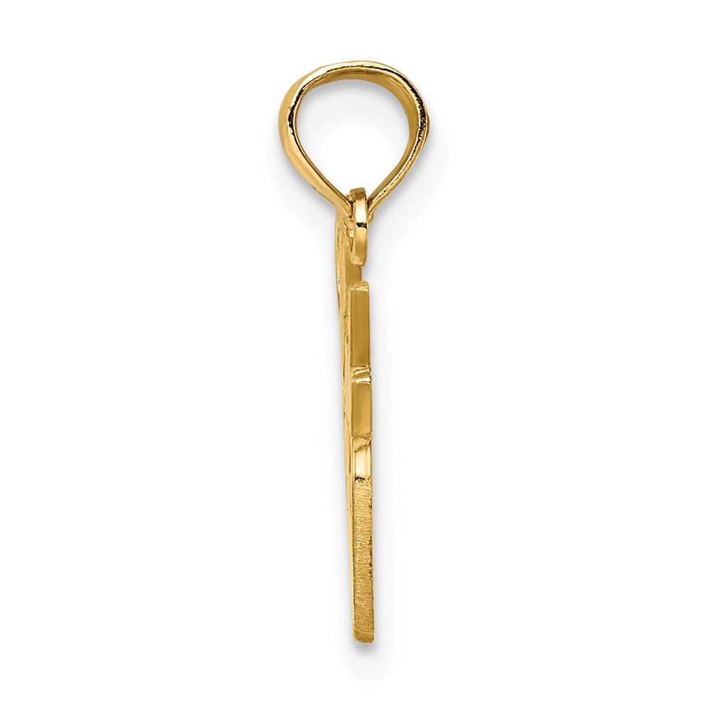 14k Yellow Gold LADY OFFICER Charm Pendant 0.79gm L-0.58 in,W-0.75 in