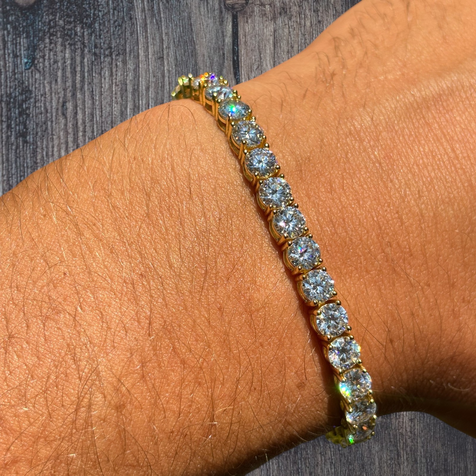 5mm Tennis Bracelet – Moissanite Or CZ – 925 Silver or 14k Gold/Rose Vermeil