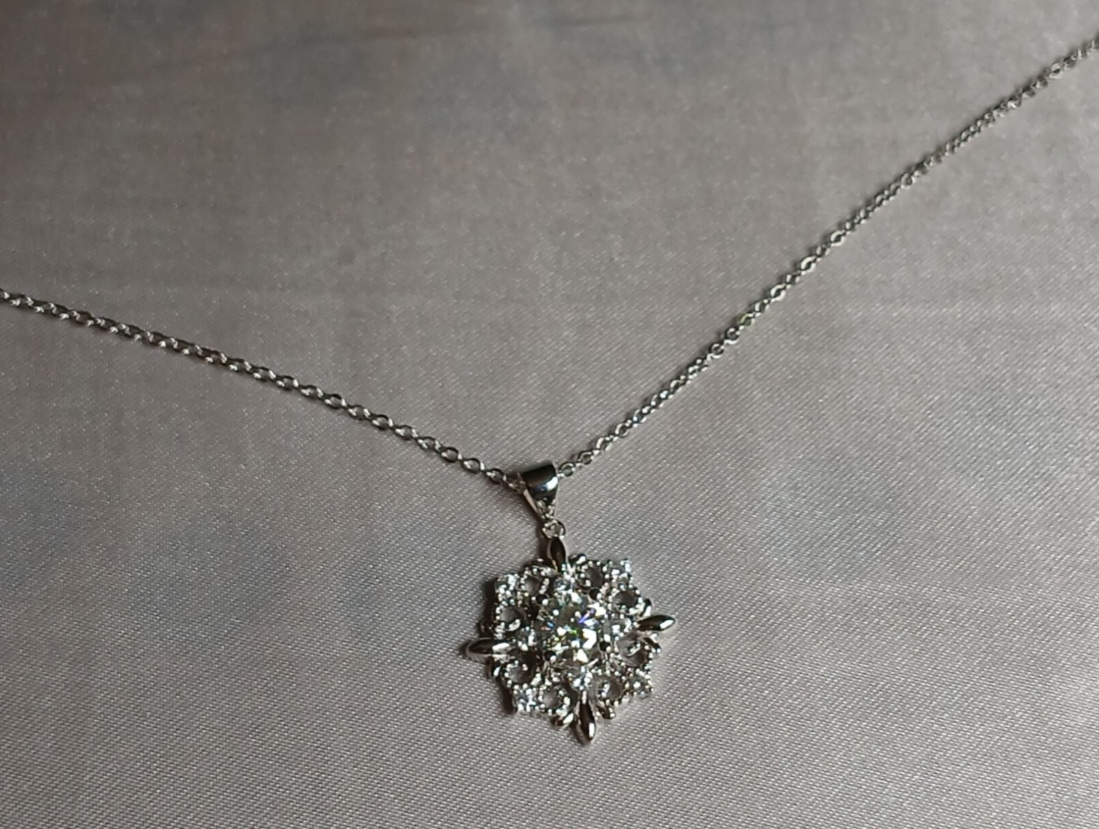 Real Moissanite 18″ Pendant Necklace Moissanite Tested, 1.0ct., GRA Certificate