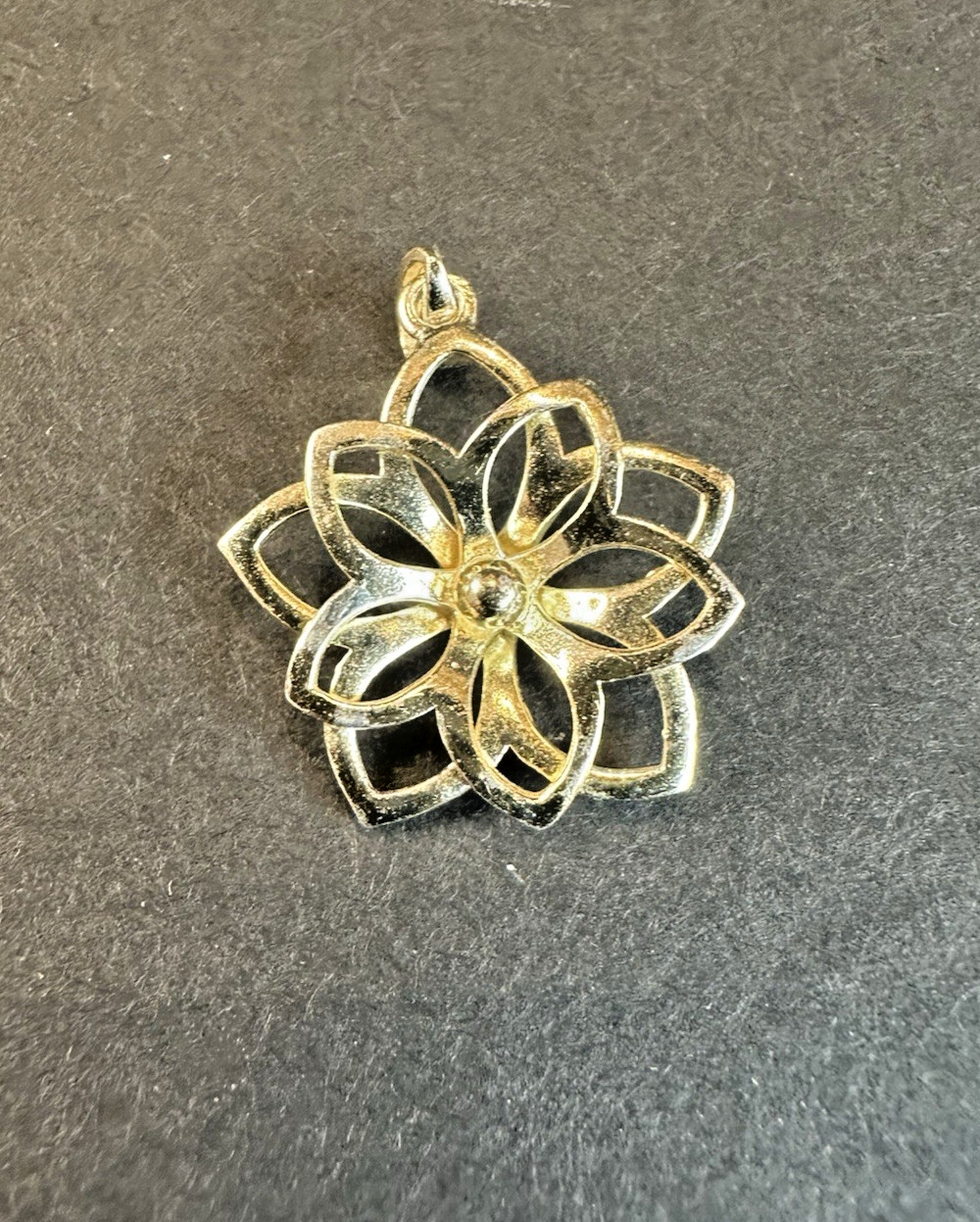 Sterling Silver Thai FAS Flower Pendant