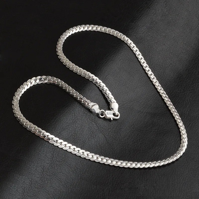 20-60cm 925 Sterling Silver Luxury Brand Design Noble Necklace Chain