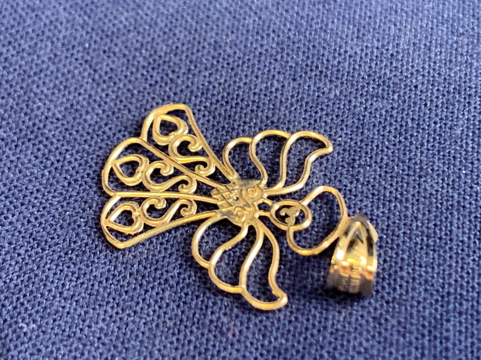 14K Yellow & White Gold Angel Charm .61g Fine Jewelry Michael Anthony Pendant