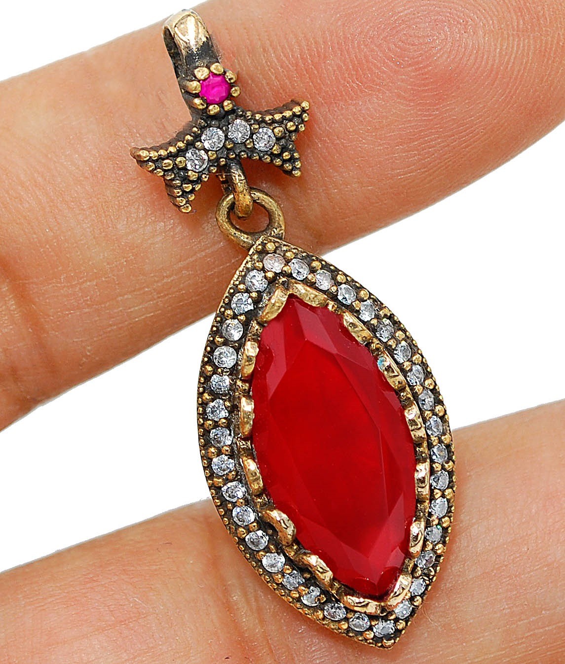 7CT Heat Treated Rubellite Tourmaline 925 Sterling Silver Pendant BO20