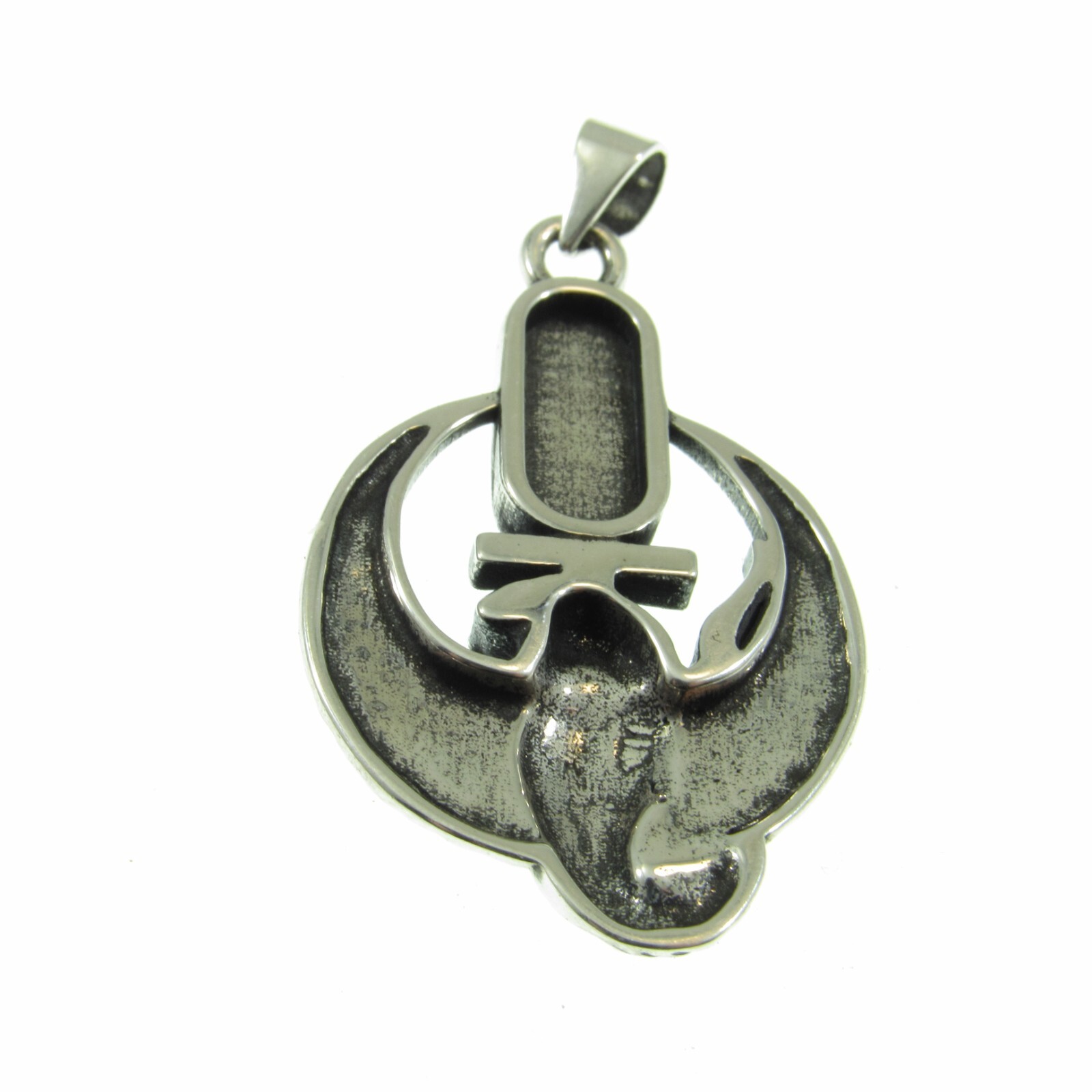 Solid 925 Sterling Silver Egyptian Wadjet Pendant, Falcon & Cobra Goddess Amulet