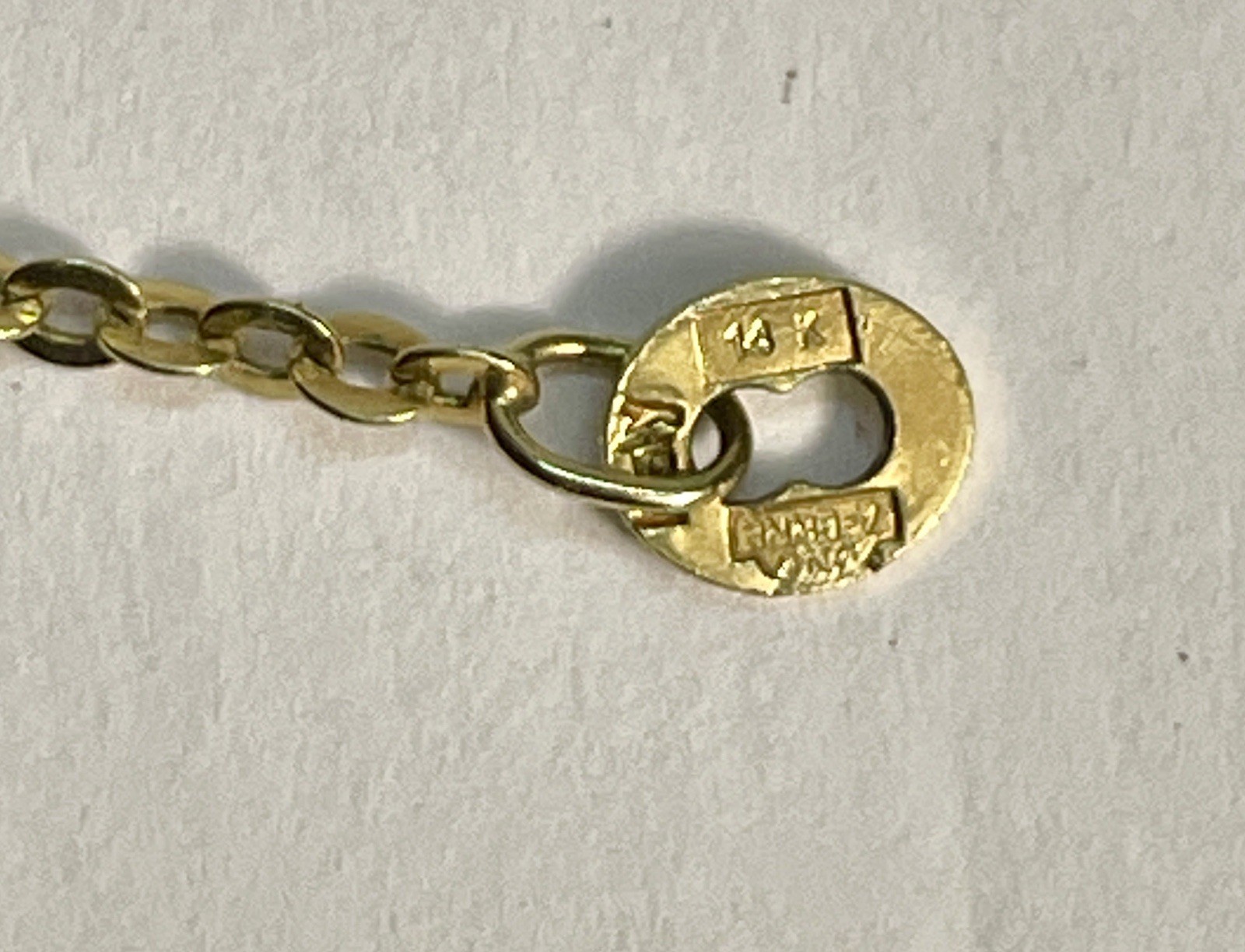 Rice Pearl Necklace Station VTG 14K Yellow Gold Designer Italy 2.25g 24″ RARE
