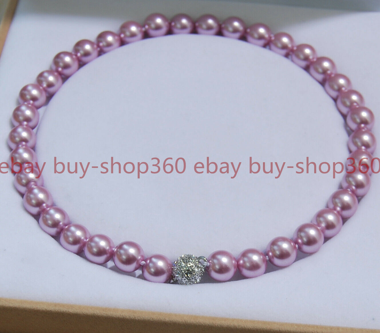 Fashion 8/10/12mm South Sea Multicolor Shell Pearl Round Beads Necklace 18” AAA