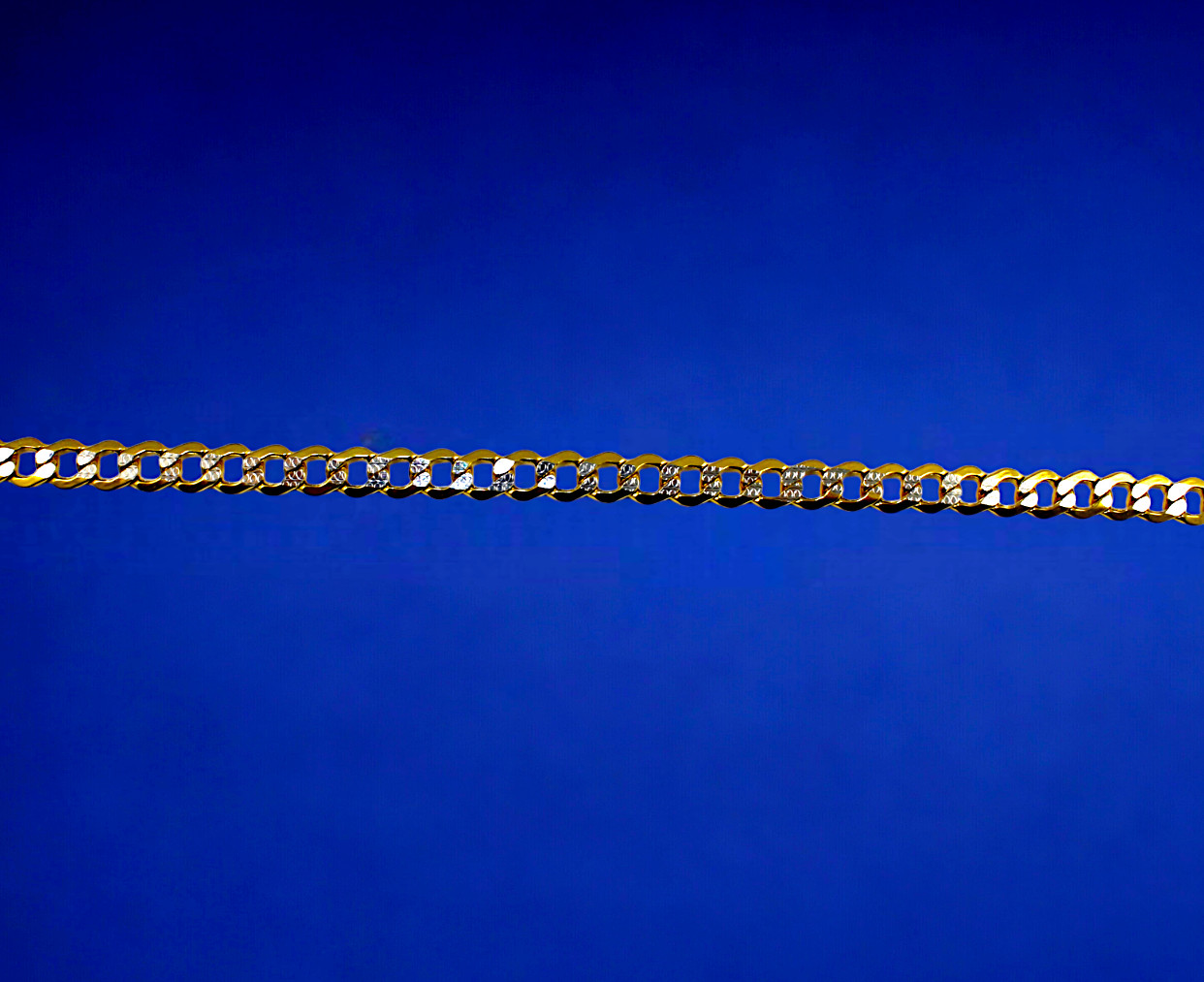 14K Yellow Gold Pave Curb Cuban Necklace Bracelet Chain Link Real 2mm-7mm 7″-30″