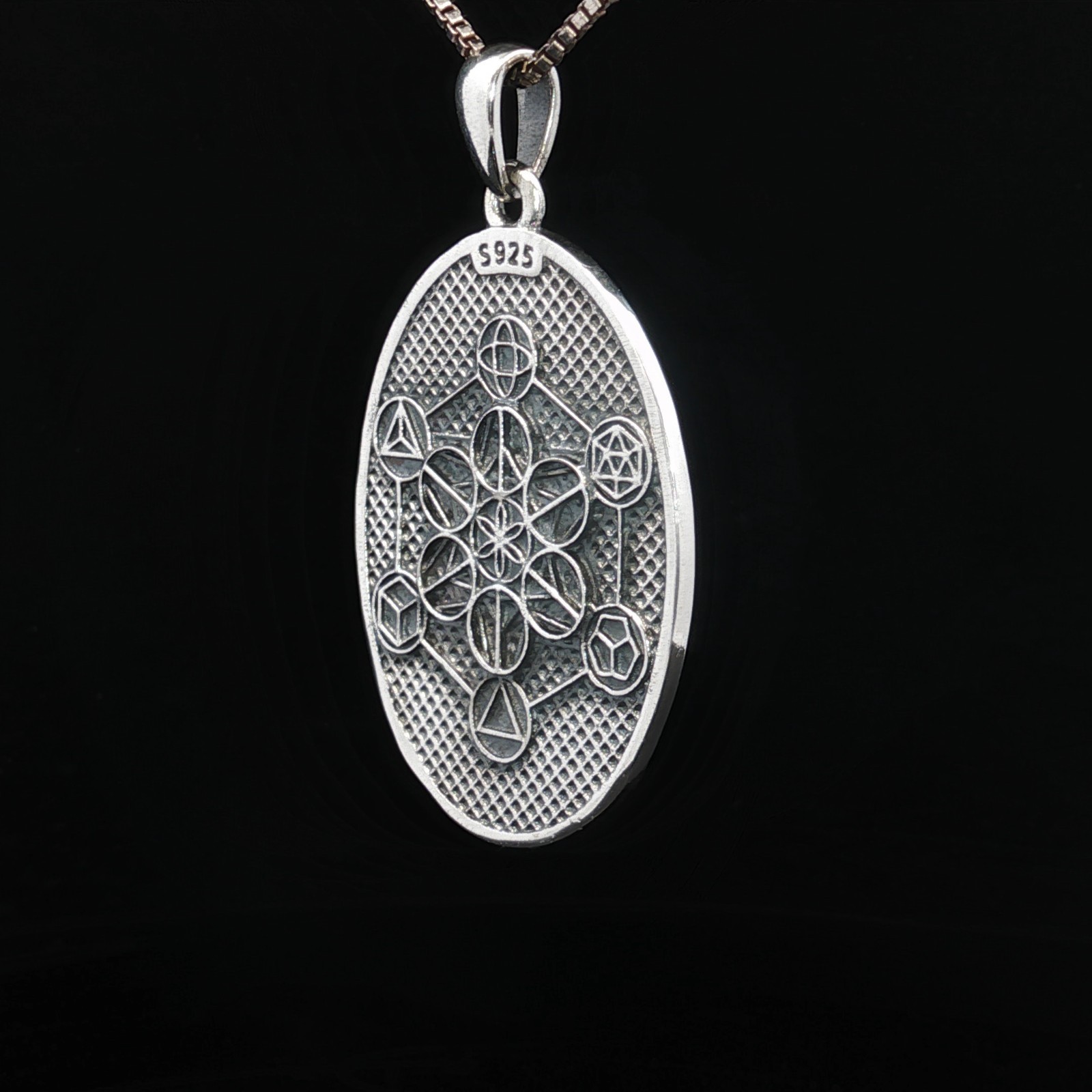 Sterling Silver Archangel Metatron Pendant Necklace
