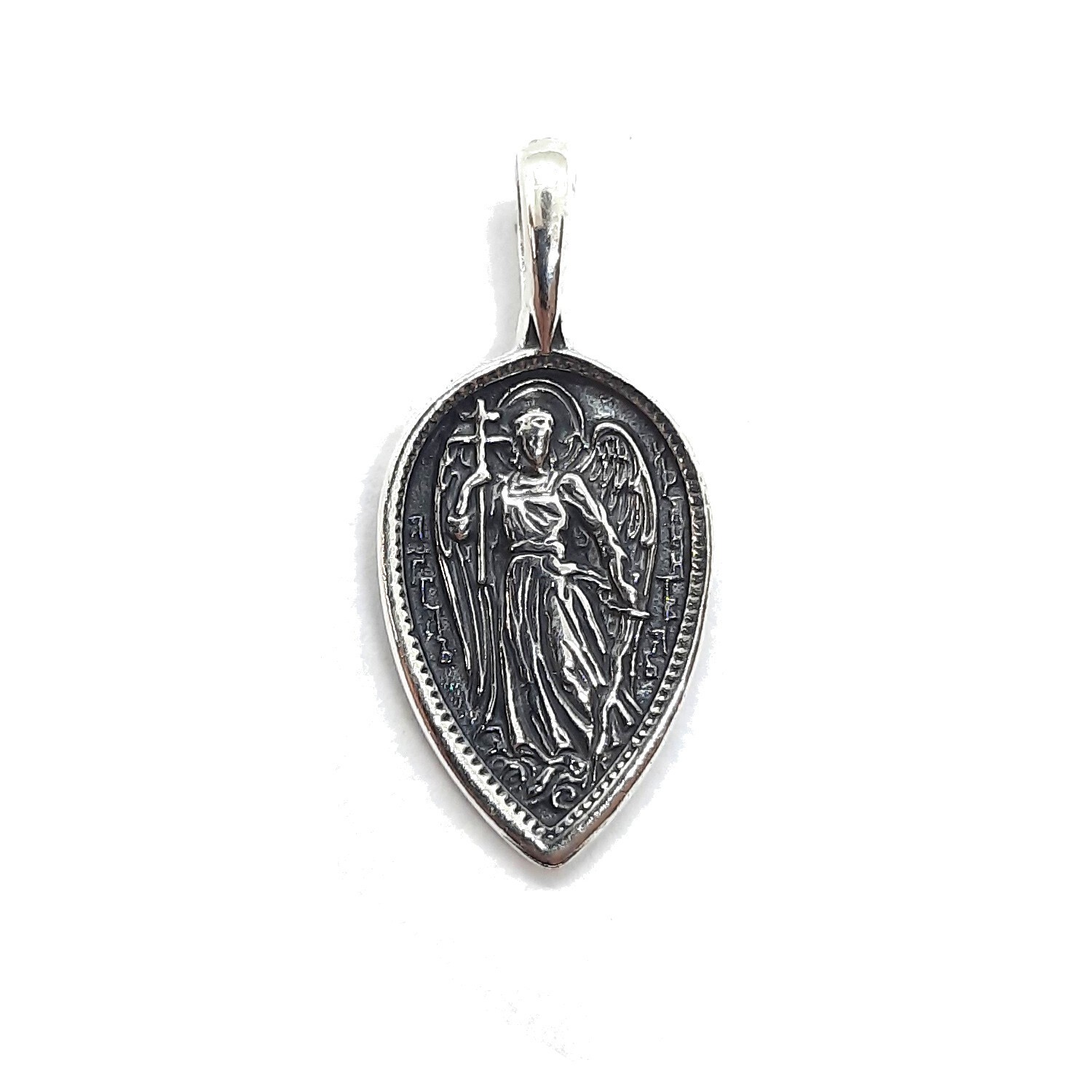Sterling Silver Pendant Archangel Michael Genuine Solid Hallmarked 925 Handmade