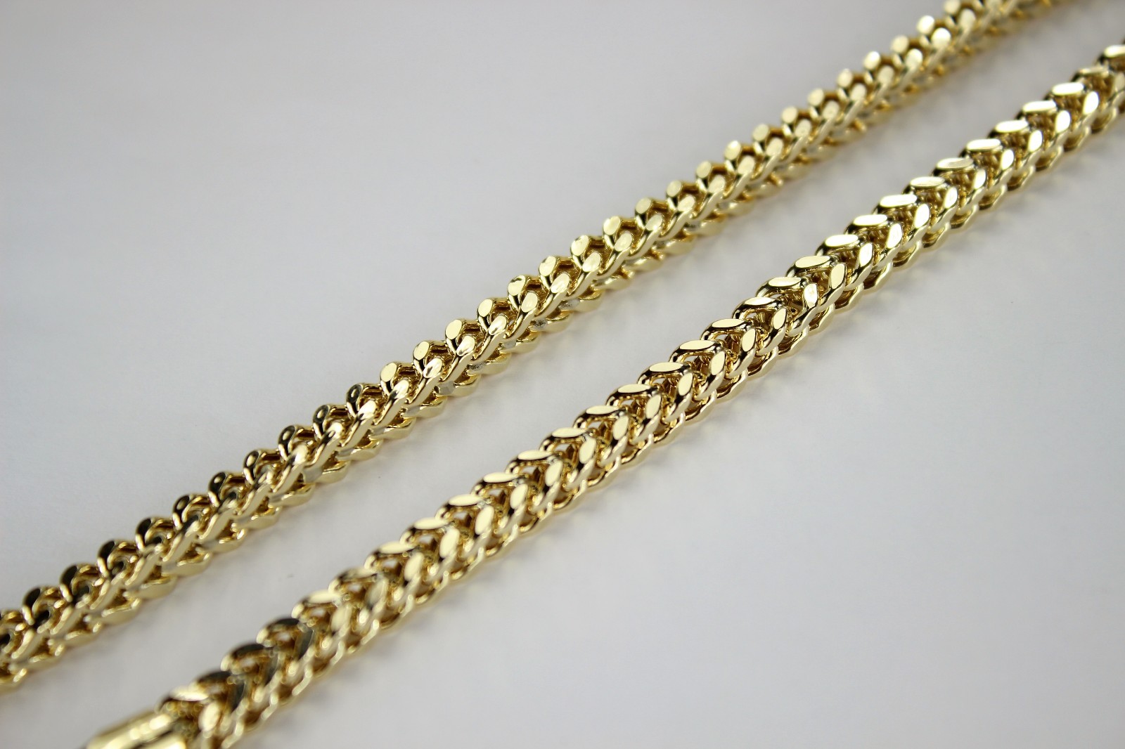 10K Yellow Gold Hollow Franco Necklace Chain Box Link Men Women 1.5mm~4mm 16~36″