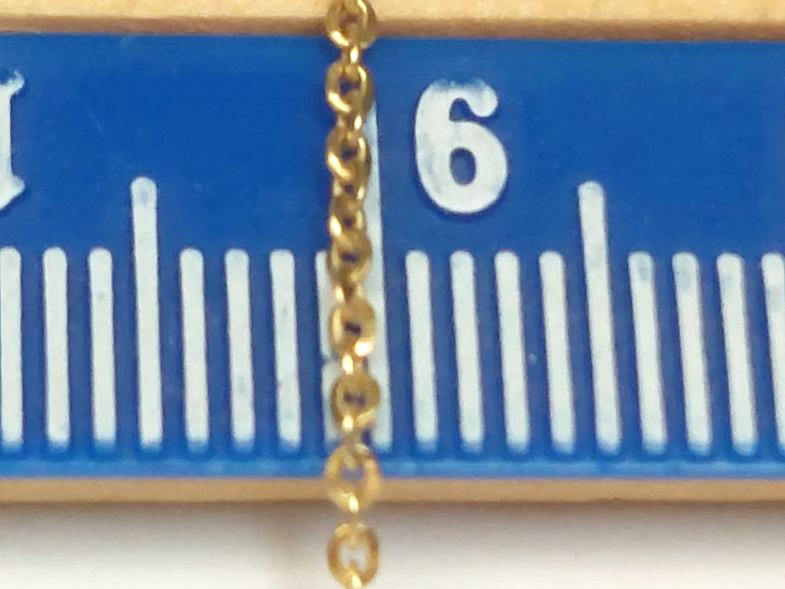 PRETTY 9K SOLID YELLOW GOLD 1.5 GR CABLE CHAIN NECKLACE 39 CM 19.5 ”