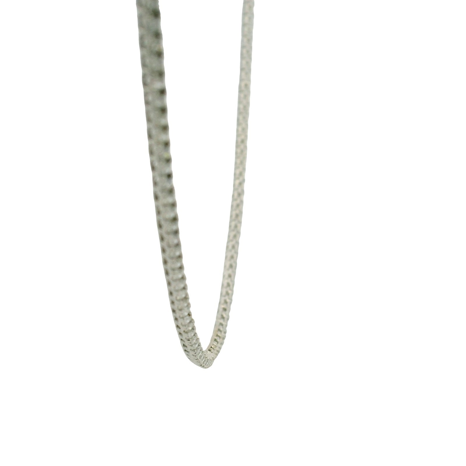 14k White Gold Natural 3.50 Carat Diamond Adjustable Tennis Necklace