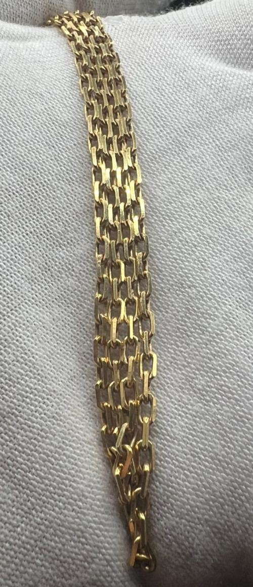 18K Yellow Gold Paperclip Link Chain Necklace 8.5Grams, 24Inches, 2mm