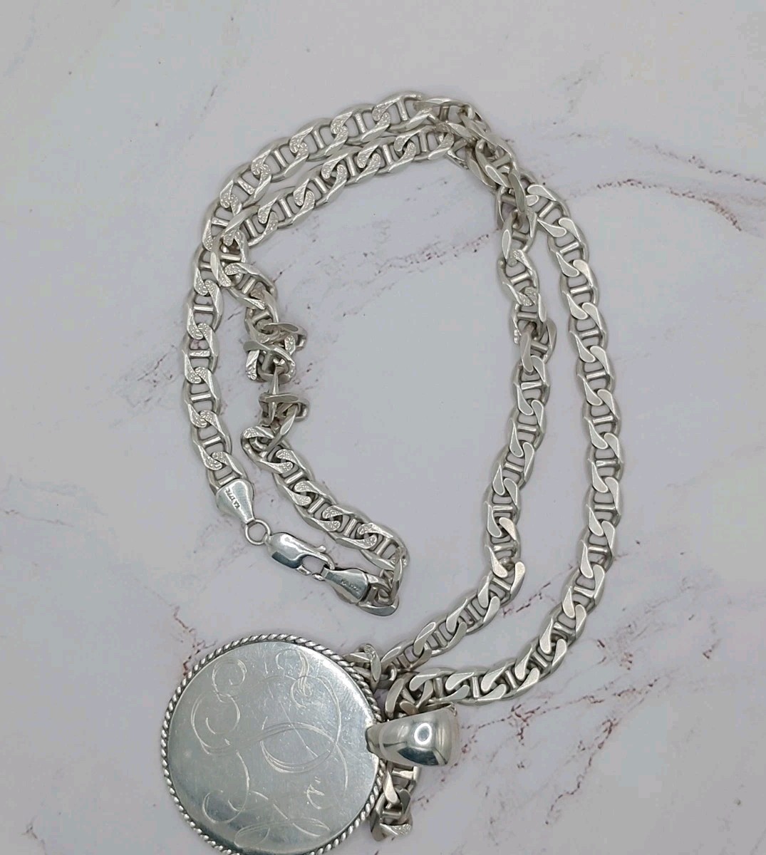 Vintage Karizia 1772 925 24 inch Mariner 6.7mm With Pendant 59.9 grams TW