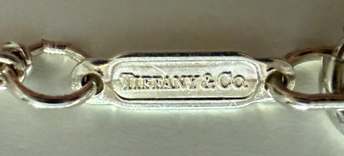 Tiffany & Co. Infinity Double Chain Necklace Pendant 16″ Silver