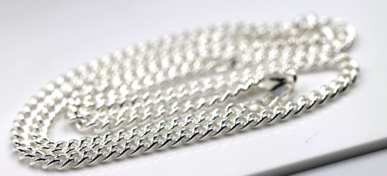 Sterling Silver 925 4mm Round Kerb Curb Chain Necklace 70cm – Free post