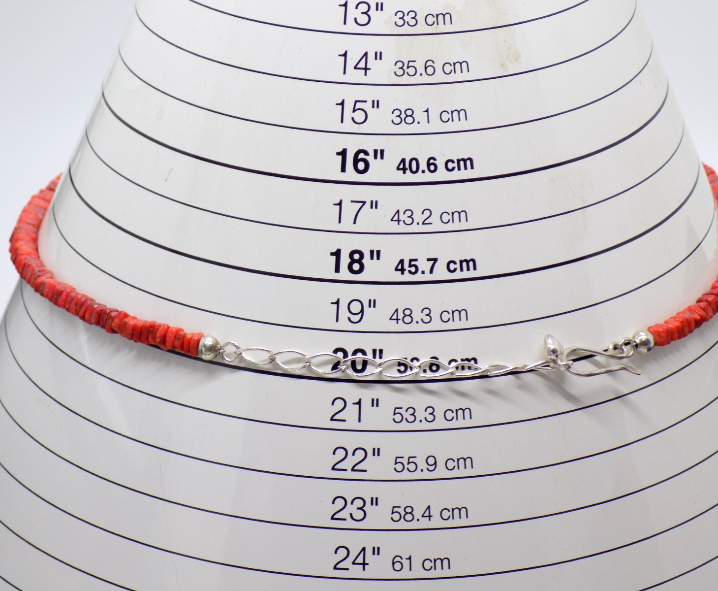 DTR Mine Finds By Jay King Coral Square Graduated Sterling Silver 925 Necklace.