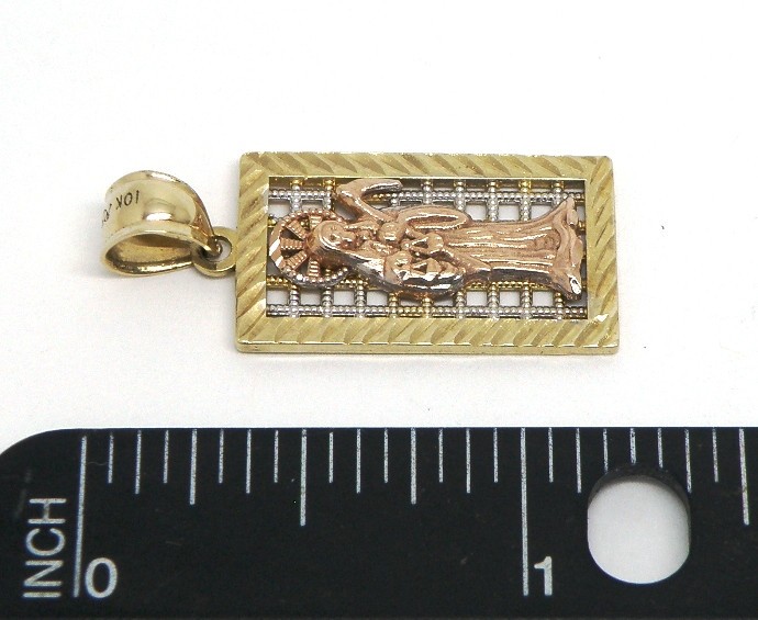 10k Tri-Clor Gold Grim Reaper/Sagrado Muerte Pendant