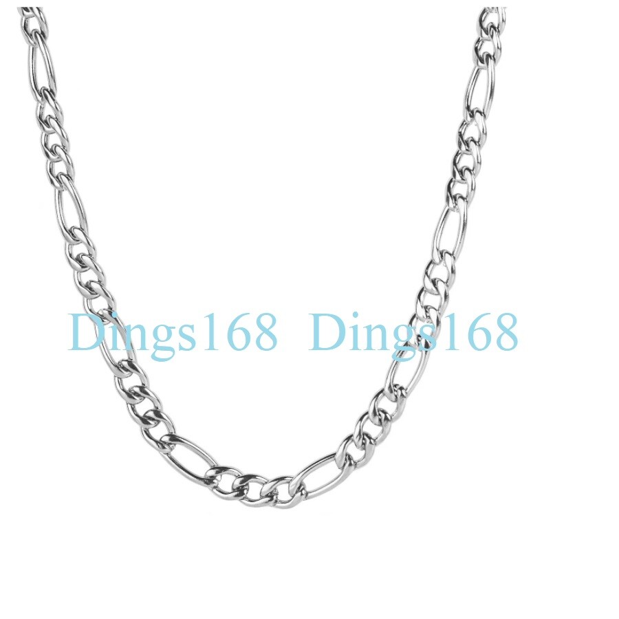 Men &Women’s 925 Sterling Silver Tarnish-Free 16″~30″ Figaro Chain Necklace C139