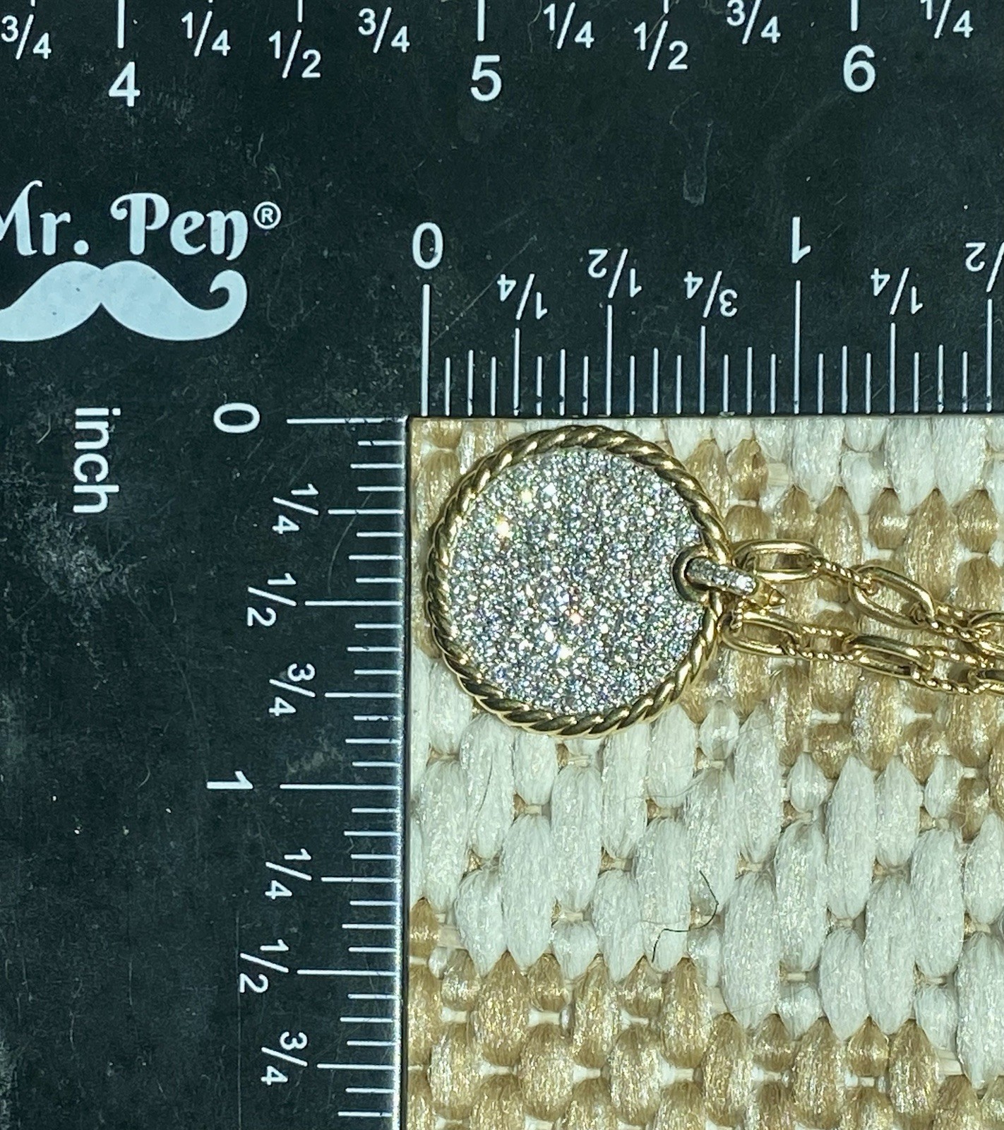 David Yurman 18K Gold Madison Diamond Plate Necklace 3mm 18” Excellent $10,400+