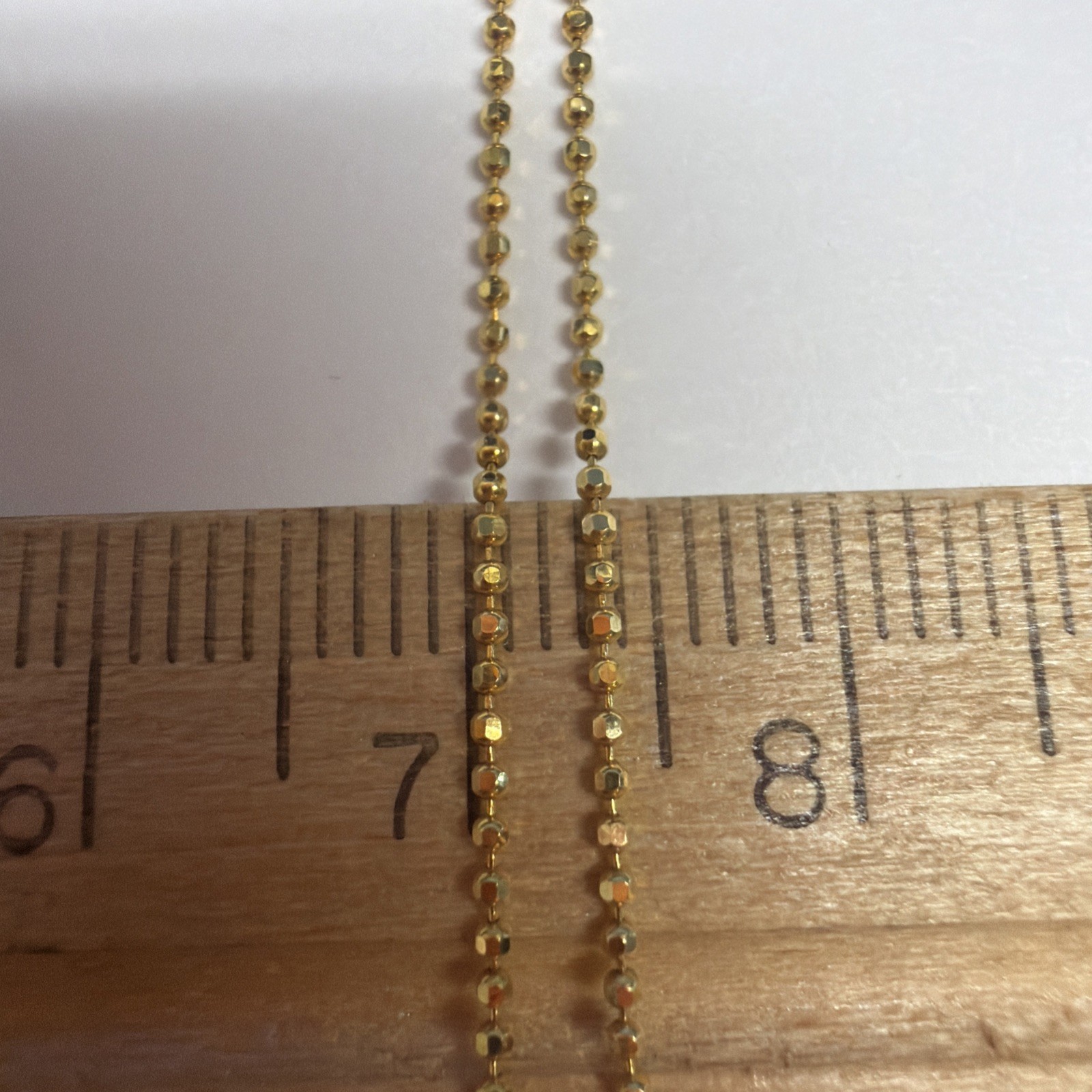 14k Minimalist 1mm Bead ball Chain AURAFIN 16”