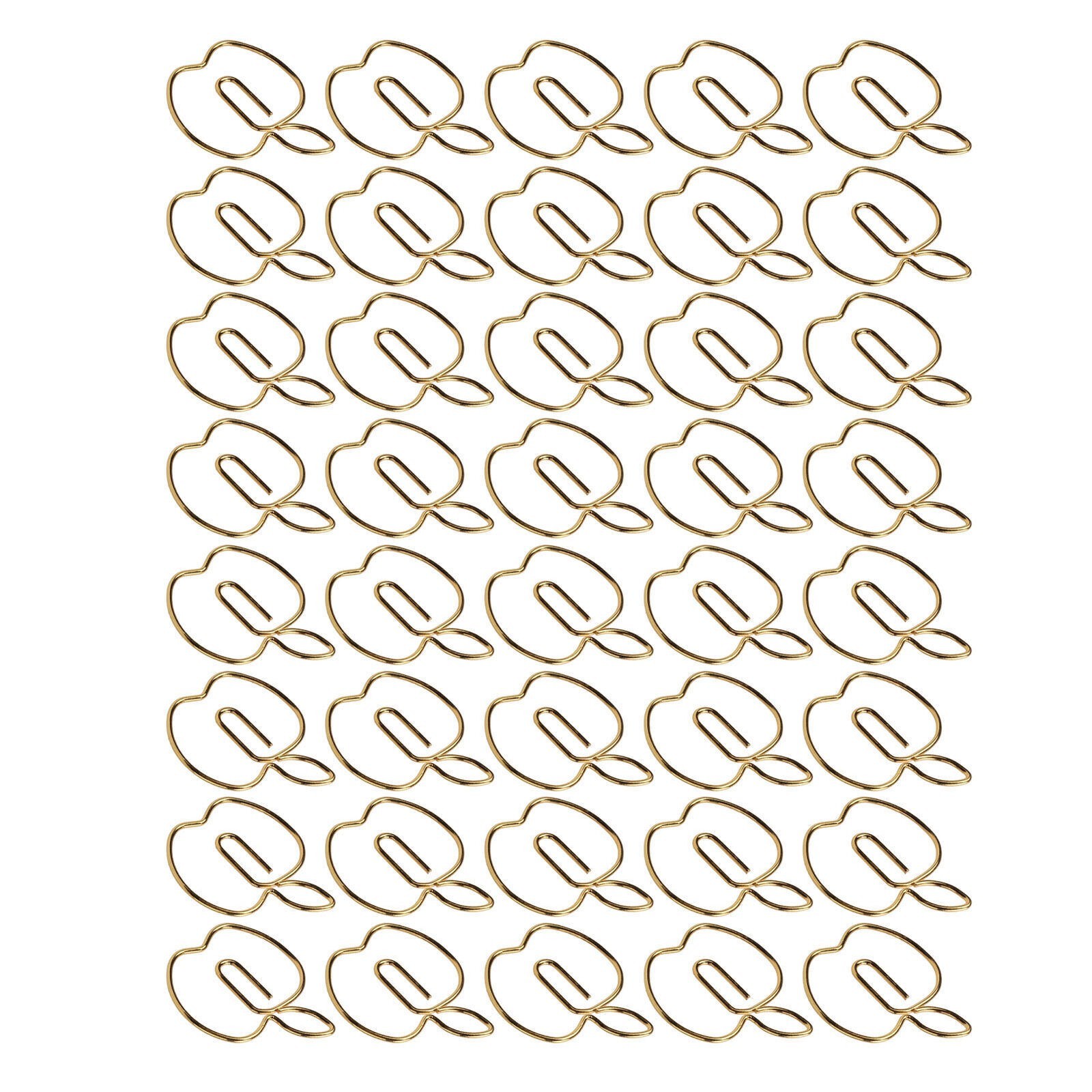 40Pcs Paper Clip Golden Apples Shape Creativity Personality Large Size Craft