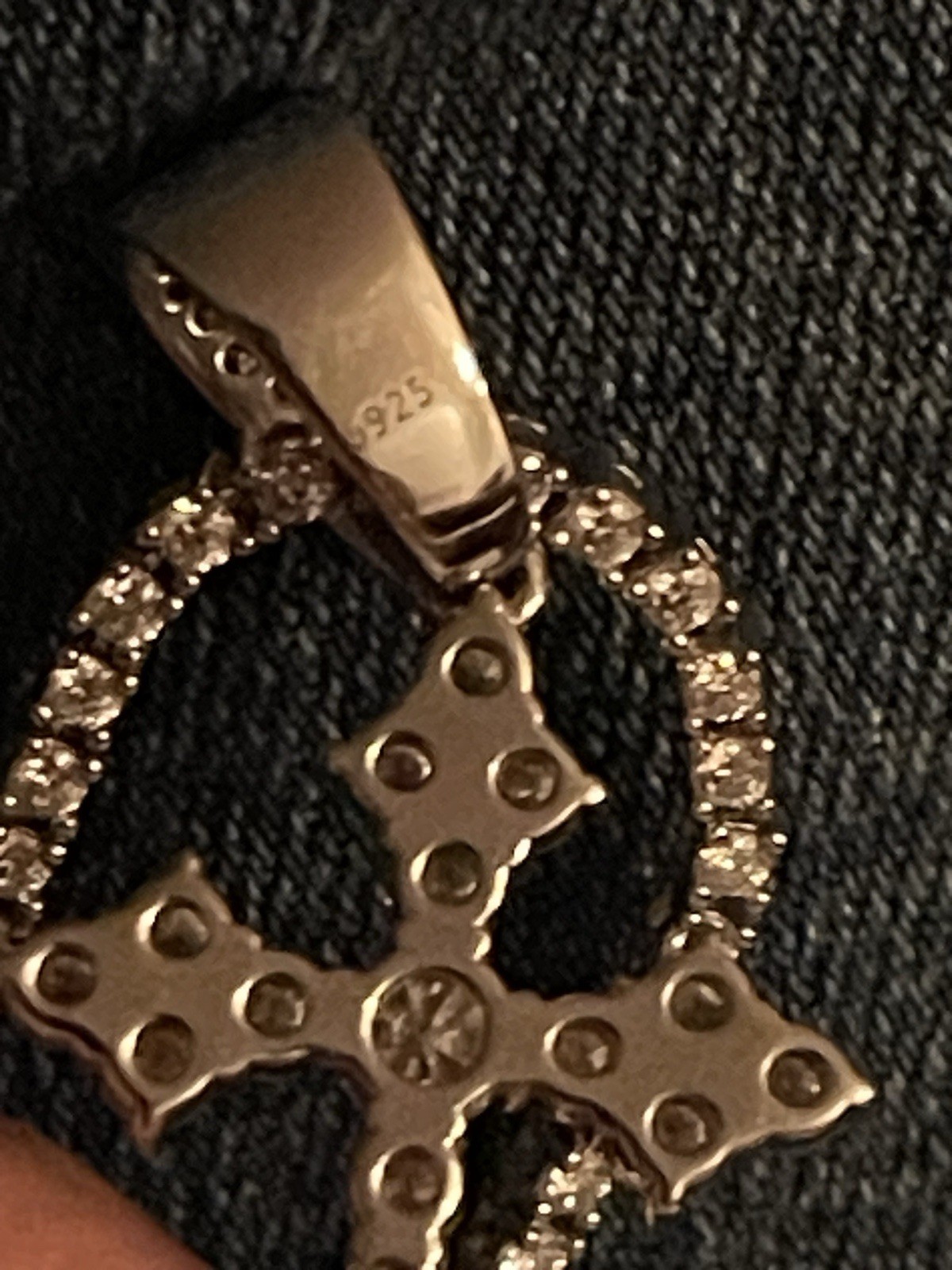 Cross Pendant & 2mm 18 Inch Tennis Chain 925 Silver