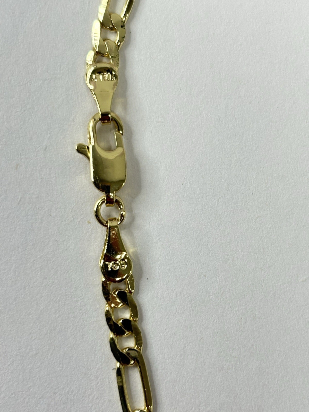 18k 750 Italy STAMPED Gold Filled/Plated Figaro Chain ~ 22” ~ 3mm ~ 11 grams