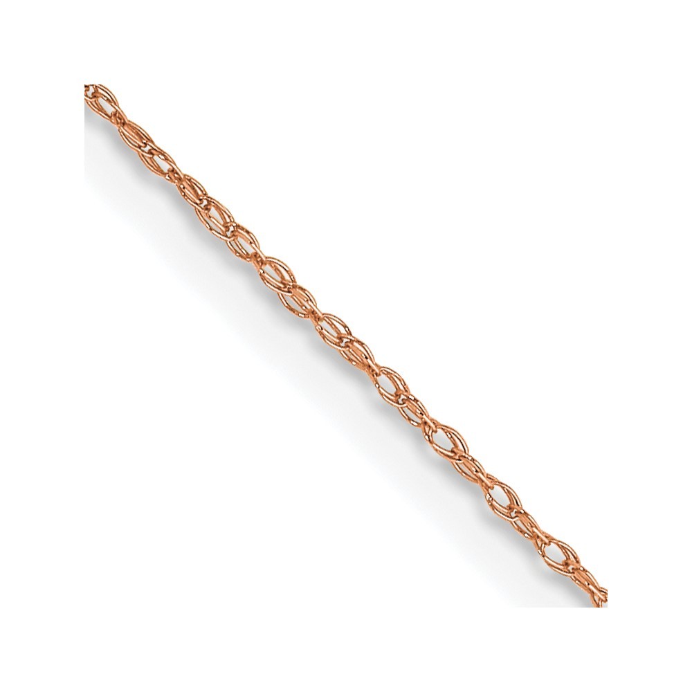 14K Rose Gold Carded .5mm Cable Rope with Spring Ring Clasp Chain Necklace 24″