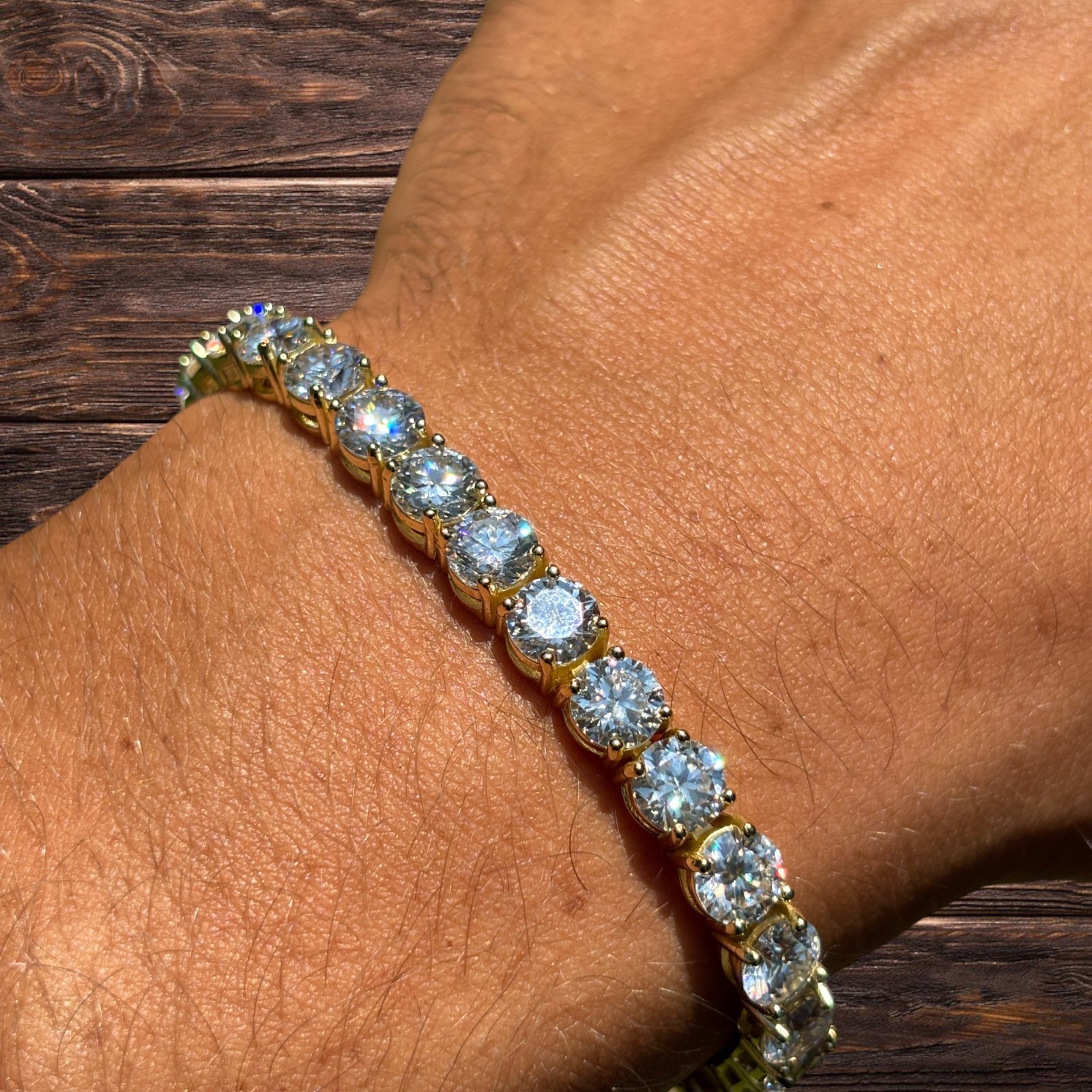 6mm Tennis Bracelet – Moissanite Or CZ – 925 Silver or 14k Gold/Rose Vermeil