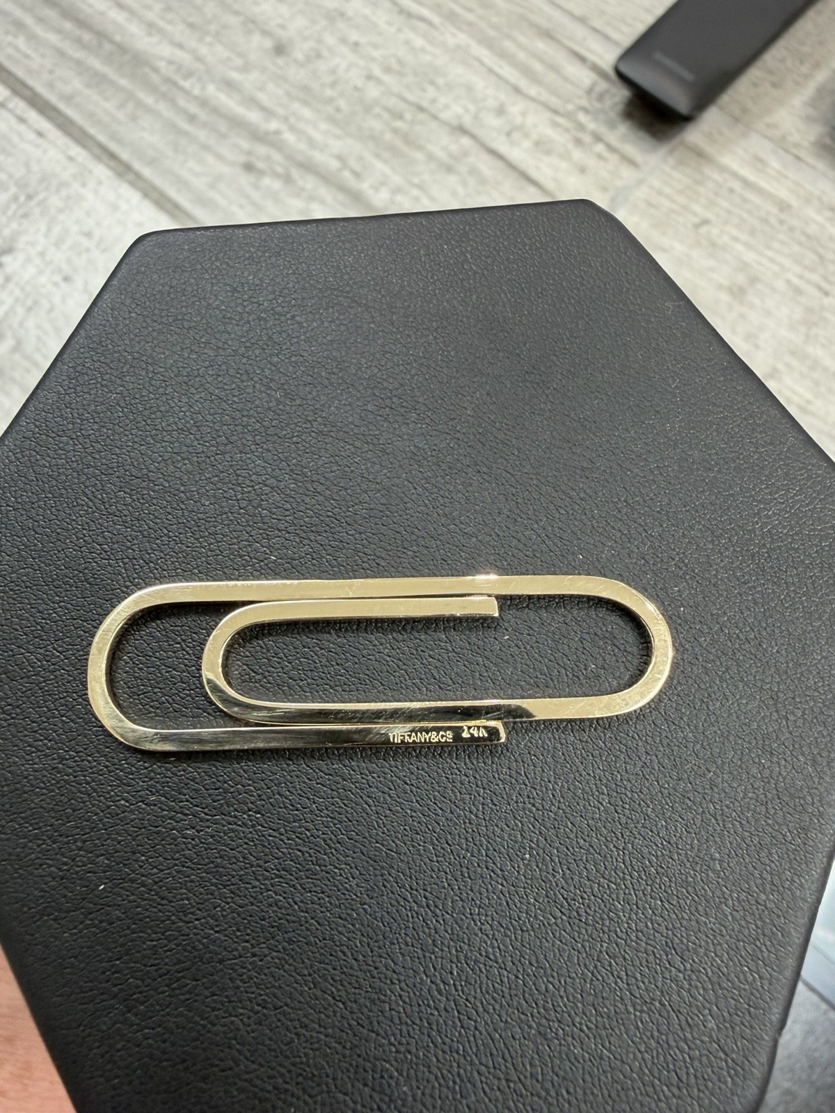 14kt Tiffany & Co Paper Clip Yellow Gold