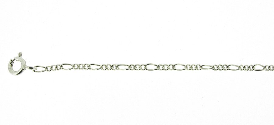 Silver figaro chain, 1.6 mm link, 32″ / 81 cm